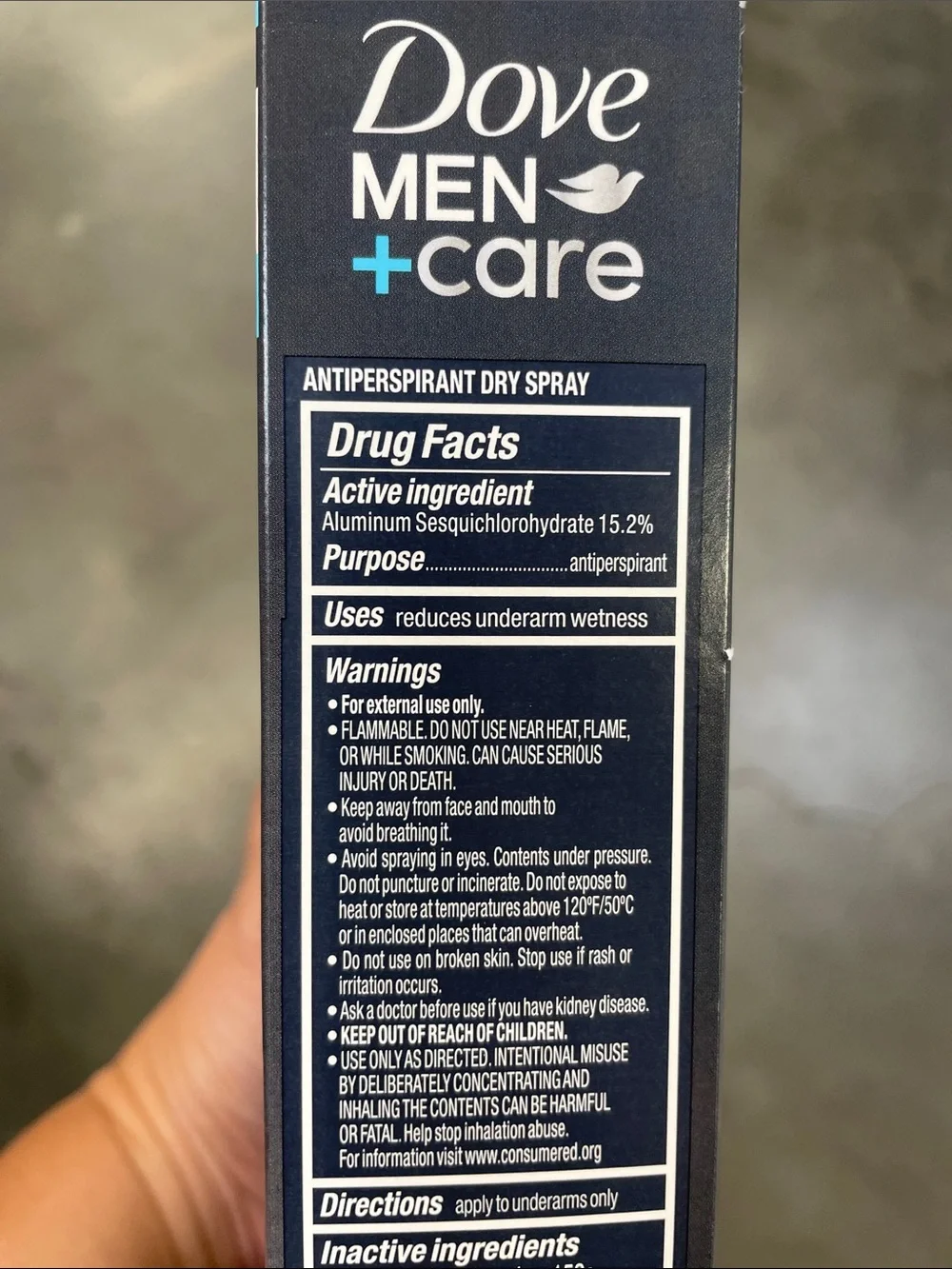 Dove Men Care Aintiperspirant Dry Spray 3 pack